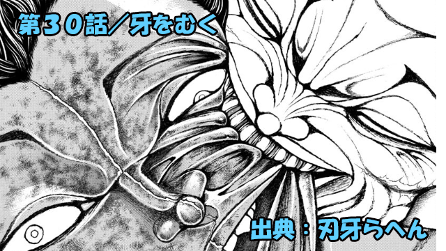 刃牙らへん ネタバレ感想 30話 「牙をむく」ジャック範馬の一方的な暴力にピクルなす術なし！？